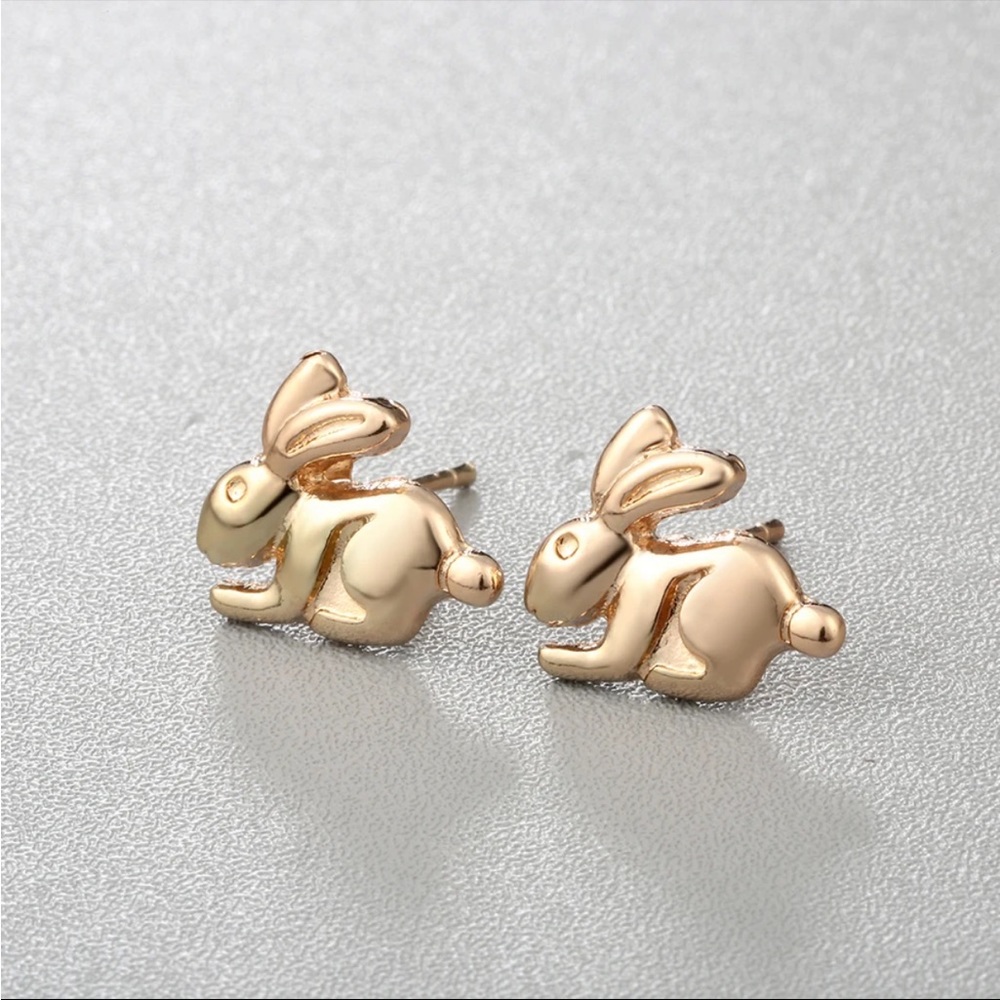 Gold Bunny Rabbit Earrings